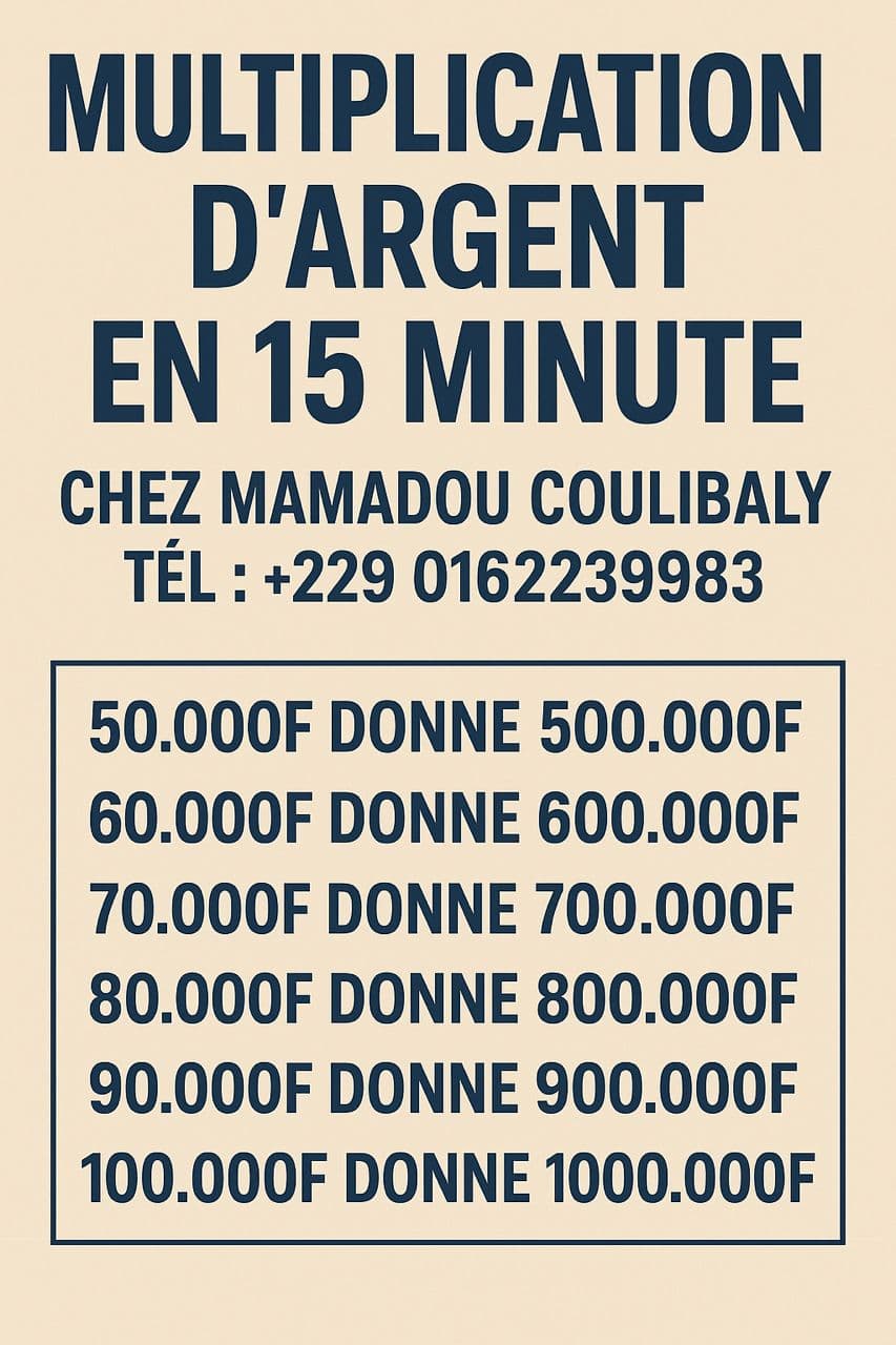 Le Grand Médium Mamadou Coulibaly : Spécialiste de la Multiplication d'Argent Rapide